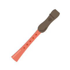 Colorful recorder icon flat. Vector