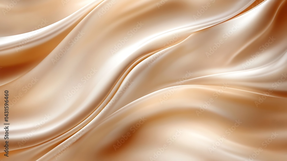 Poster abstract fabric landscape with light and shadow, soft, flowing fabric with gentle light and shadow p
