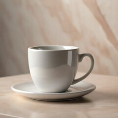 Blank white ceramic coffee cup or mug mockup