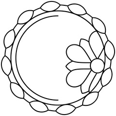 Circular Floral Frame Icon