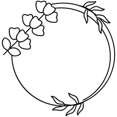 Circular Floral Frame Icon