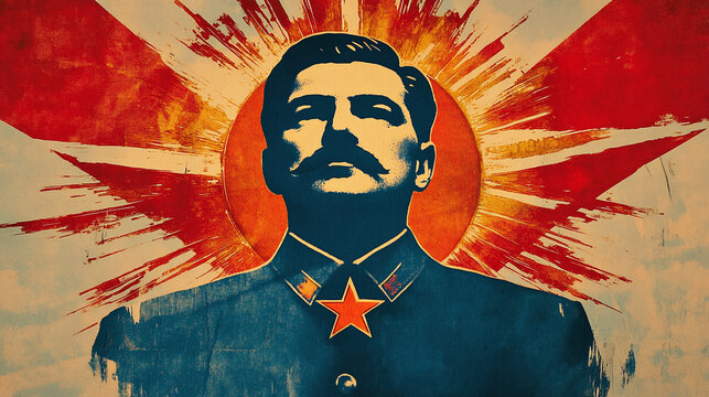 Soviet-Era Political Art &ndash; Iconic Stalin Portrait and Mysterious Comrade