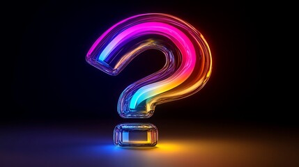 Neon question mark