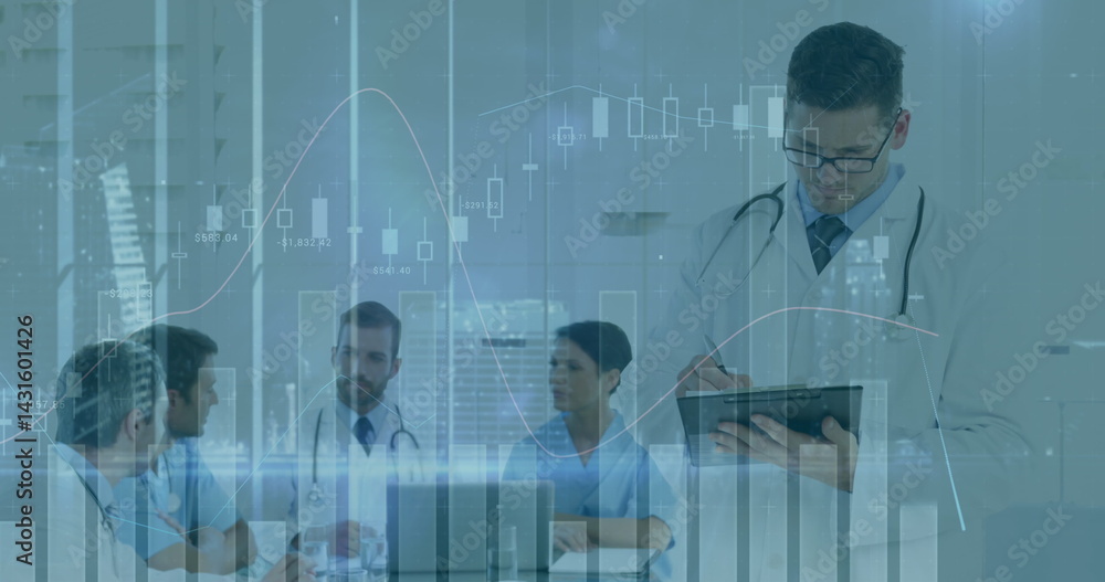 Poster image of data processing over diverse group of doctors