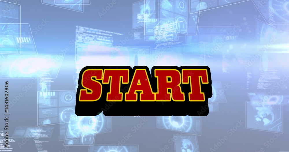 Poster image of start text over scope scanning and data processing