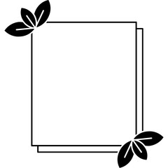 Obraz premium Square Floral Frame Icon