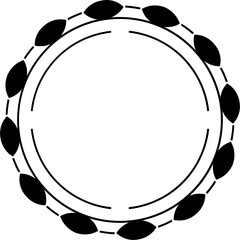 Fototapeta premium Circular Floral Frame Icon