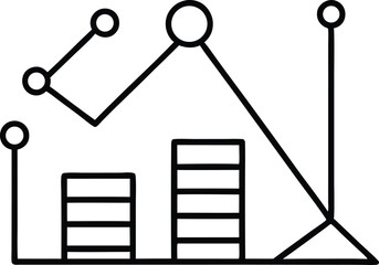 premium data infographic line art vector icon.