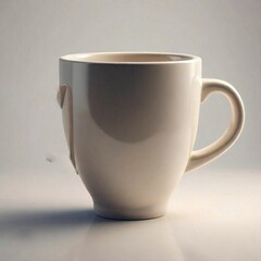 Blank white ceramic coffee cup or mug mockup