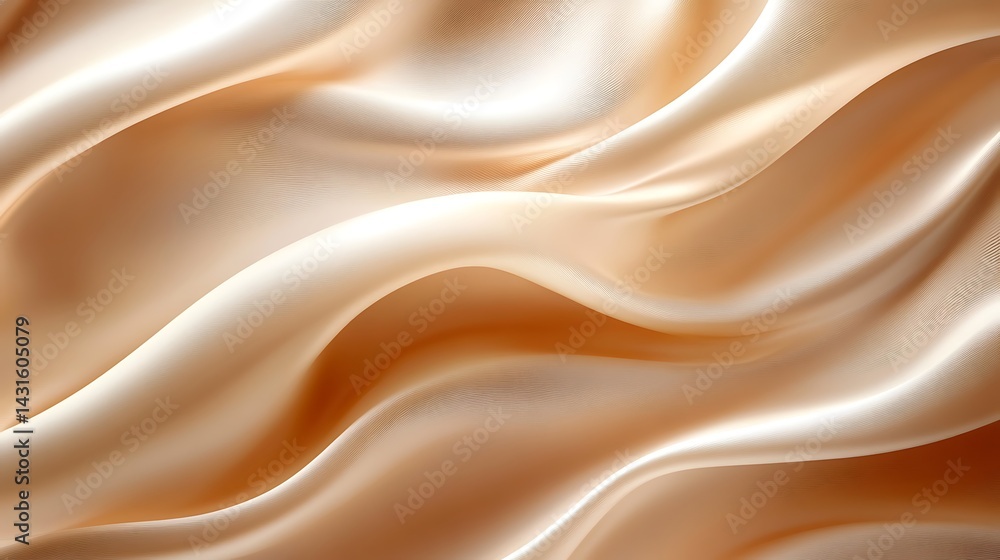 Poster abstract fabric landscape with light and shadow, soft, flowing fabric with gentle light and shadow p
