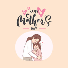 Mother's day card and social media post with heart 