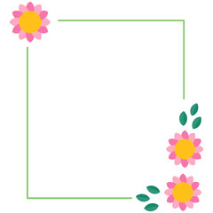 Obraz premium Square Floral Frame Icon