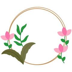 Circular Floral Frame Icon
