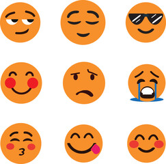 Emoji design two vector art