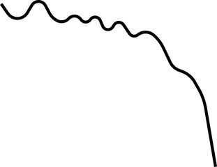 Rounded finance chart with sharp and jagged line segments depicting irregular financial movements.
