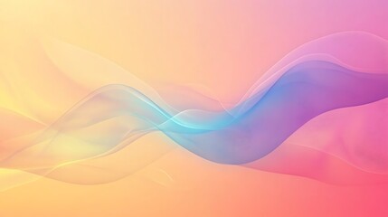Abstract colorful gradients with soft waves and a large empty space for text.