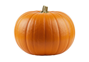 Obraz premium Round pumpkin on stark black vibrant orange glows
