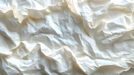 Obraz premium Crumpled White Paper Texture Background