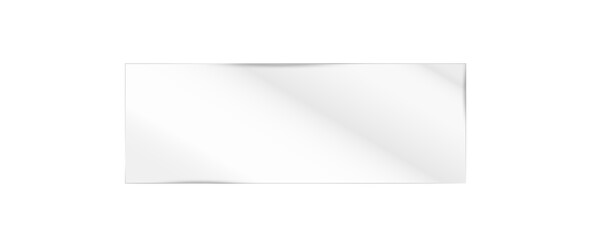 Transparent glass effect, realistic window mockups, mirror set, glass showcase on transparent background, vector png. Glass banner, acrylic smooth surface.	

