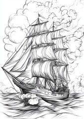 Ship Coloring Pages