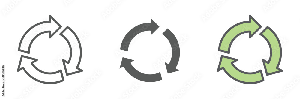Poster agile icons set – vector illustrations in multiple styles