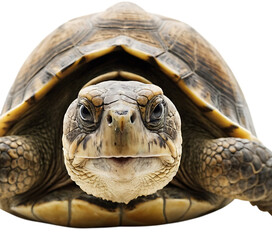 Fototapeta premium Big turtle isolated on transparent background,pet, reptile, tortoise, animal, nature, slow, walking, wildlife, turtle, isolated, shell, white, wild, biology, desert,78