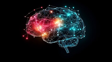 abstract D rendering of brain cognition Vibrant