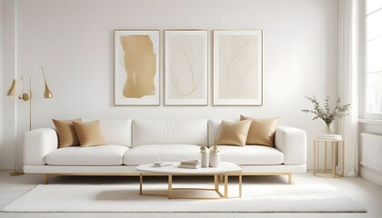 Photo interior modern design room 3d illustration