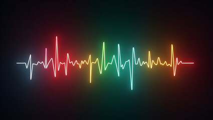 Set of Glowing Neon Light Lines Isolated on Transparent Background