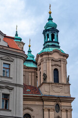 Fototapeta premium Old Town square with Church in Prague, Czech Republic.