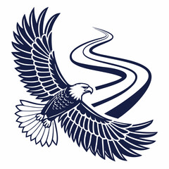 Obraz premium vector illustration of an eagle