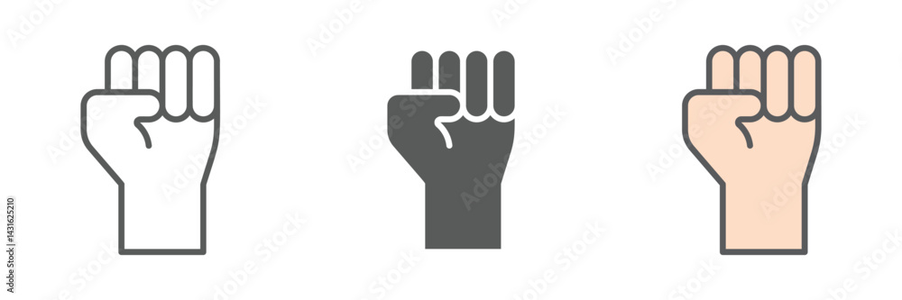 Poster commitment icons set – vector illustrations in multiple styles