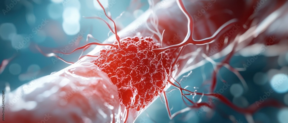 Aufkleber microscopic view of a bacterial skin infection spreading and affecting the tissue structure