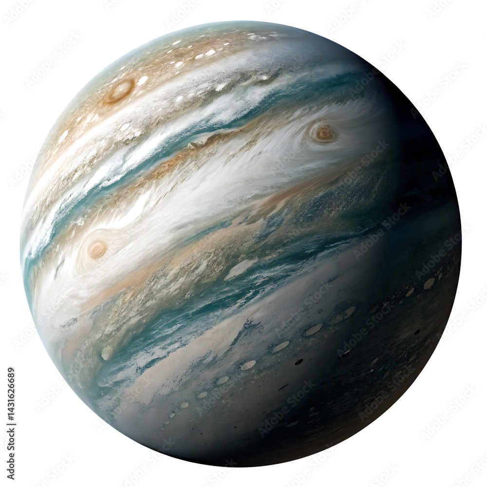 Wall mural rogue planet isolated on a transparent background