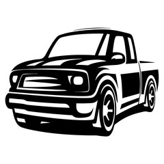 Stylish Black and White Truck Design with Bold Lines and Modern Flair