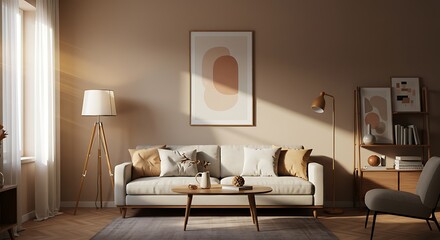 Living Room Interior Design with Furniture and Decor
