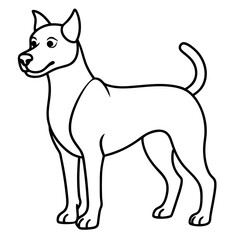 Stylish Canine Line Art Design