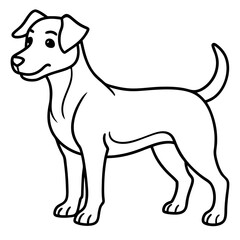 Stylish Canine Line Art Design
