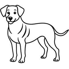 Obraz premium Stylish Canine Line Art Design