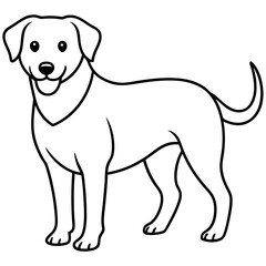 Stylish Canine Line Art Design