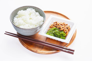ご飯とめかぶ納豆