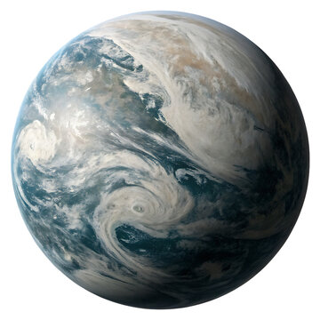 Theia hypothetical planet isolated on a transparent background