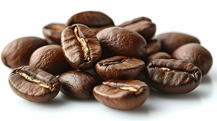 Naklejka premium Roasted Coffee Beans Close Up
