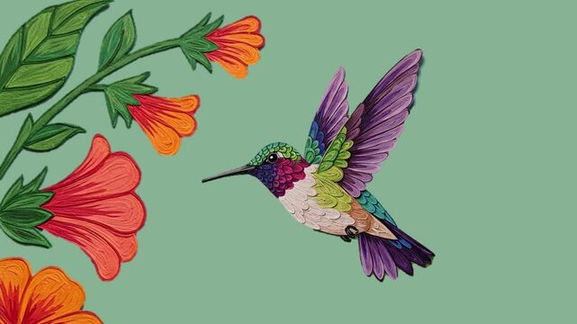 hummingbird  animated illustration