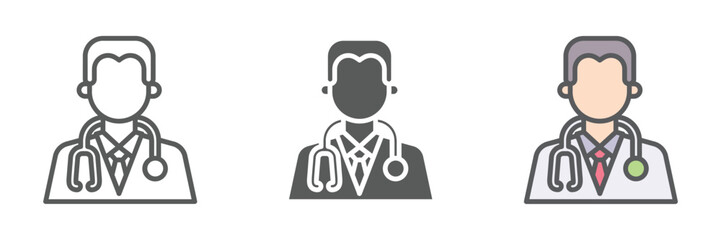 Doctor Icons Set &ndash; Vector Illustrations in Multiple Styles