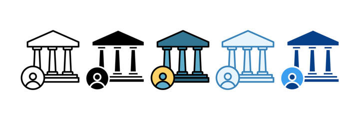 Financial Consultant  Icon Set Multiple Style Collection