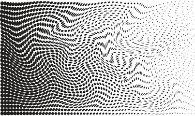 Dotted halftone gradient background. Black fading comic pop art overlay. Monochrome texture. Grunge halftone background. Vector illustration.