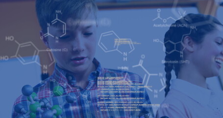 Image of science data processing over diverse group of students