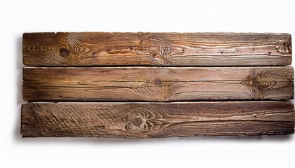 Obraz premium old wooden planks isolated on white background