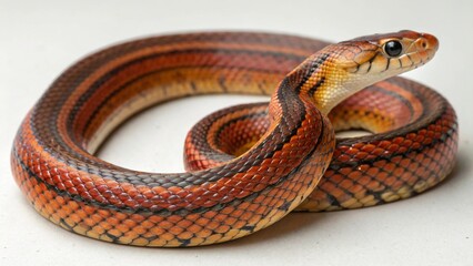 Fototapeta premium Beauty rat snake on studio background 